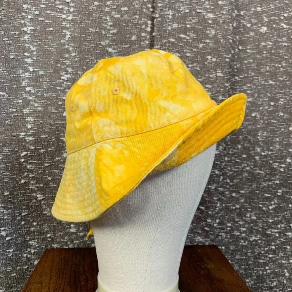 Wild Fable Tie-Dye Yellow Bucket Sun Hat Festival Hippie Adult OS